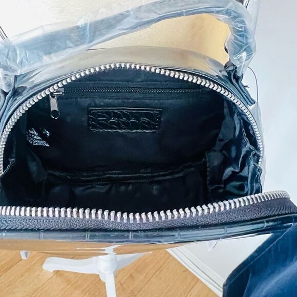 TAHARI Laguna Crossbody Bag, Vegan Patent Leather, Black, Adjustable Strap, NWT - Picture 10 of 16